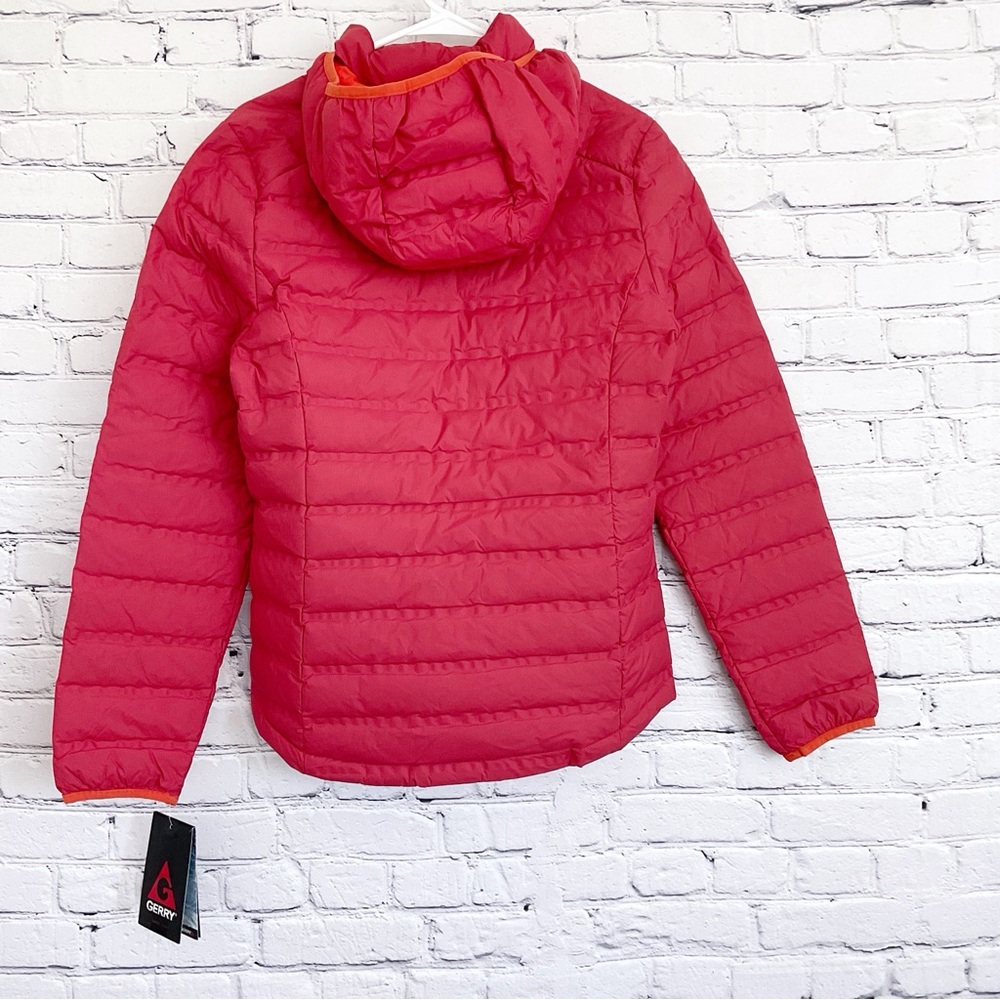 New Gerry Miriam Puffer Coat Down Fill Lightweight 650 Sweetheart Red Size Small - Picture 6 of 8